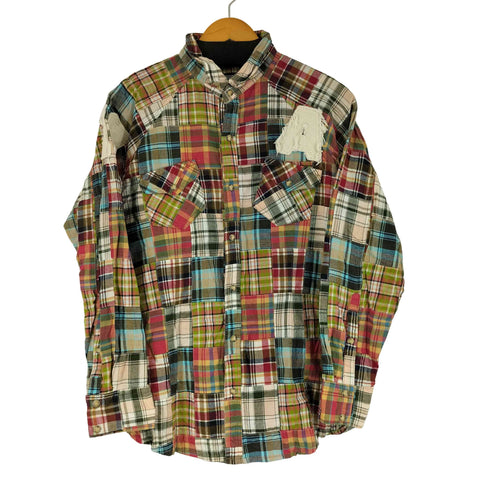 VODIX L/S パッチワーク シャツ メンズ JPN:L