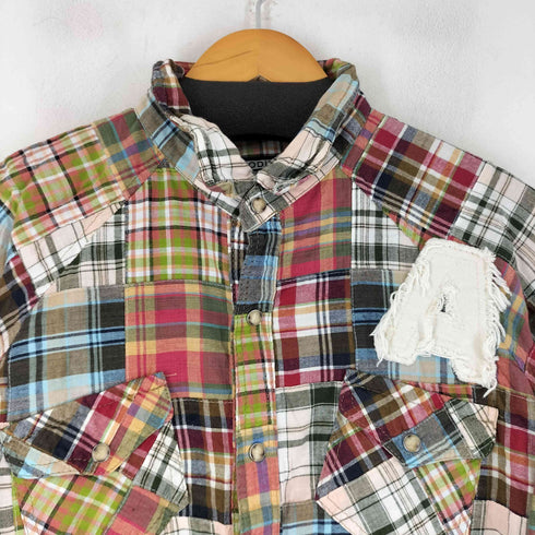 VODIX L/S パッチワーク シャツ メンズ JPN:L