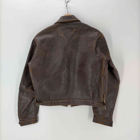 ジャーマンアーミー GERMAN ARMY 40-50S ドイツ軍 Luftwaffe German HARTMANN STYLE JACKET ルフトヴァッフェ ハルトマン モーターサイクル レザー ジャケット メンズ