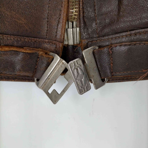 ジャーマンアーミー GERMAN ARMY 40-50S ドイツ軍 Luftwaffe German HARTMANN STYLE JACKET ルフトヴァッフェ ハルトマン モーターサイクル レザー ジャケット メンズ