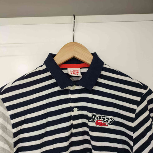 ラコステライブ Lacoste Live 特撮キャラ コラボ ロゴ刺繍 ボーダー ポロシャツ メンズ JPN:1