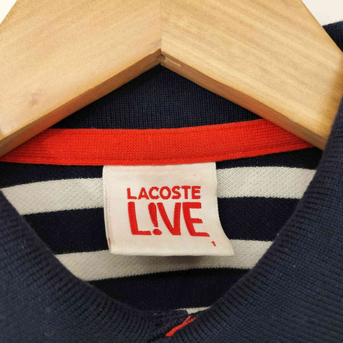 ラコステライブ Lacoste Live 特撮キャラ コラボ ロゴ刺繍 ボーダー ポロシャツ メンズ JPN:1