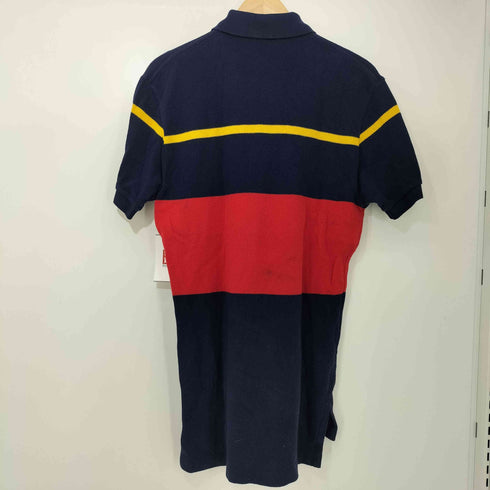 ポロバイラルフローレン Polo by RALPH LAUREN ポニー刺繍 マルチボーダー ピケ 鹿の子 ポロシャツ メンズ import:XS