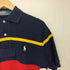 ポロバイラルフローレン Polo by RALPH LAUREN ポニー刺繍 マルチボーダー ピケ 鹿の子 ポロシャツ メンズ import:XS