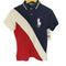 ポロバイラルフローレン Polo by RALPH LAUREN ビッグポニー 刺繍 斜め ボーダー ポロシャツ メンズ import:XS