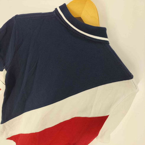 ポロバイラルフローレン Polo by RALPH LAUREN ビッグポニー 刺繍 斜め ボーダー ポロシャツ メンズ import:XS