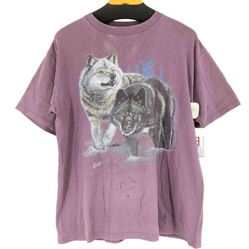 ベルトン BELTON USA製 シングルステッチ オオカミ アニマルプリント Tシャツ メンズ import:L