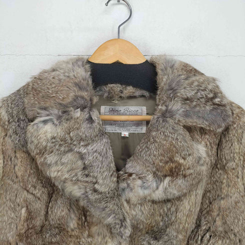 DINO RICO rabbit fur ラビットファーハーフコート レディース S