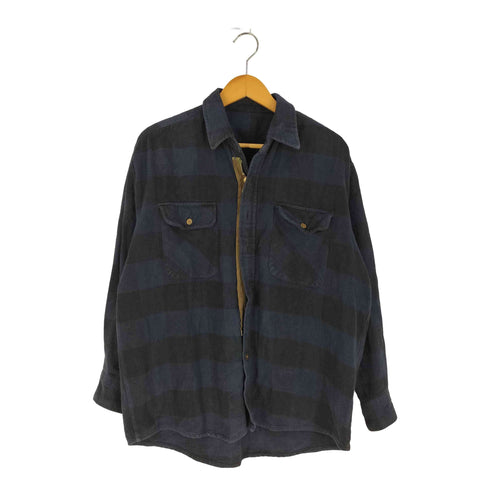 CONMARジップ リメイク ブロックチェック ネルシャツ メンズ