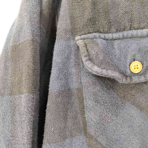 CONMARジップ リメイク ブロックチェック ネルシャツ メンズ