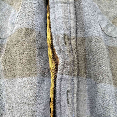 CONMARジップ リメイク ブロックチェック ネルシャツ メンズ