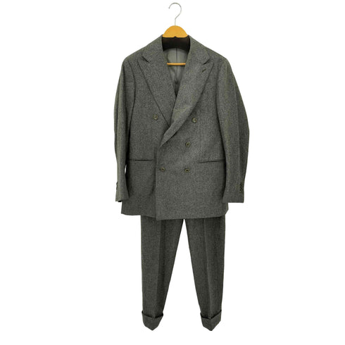 Stile Latino イタリア製 ウール ダブルブレスト テーラードジャケット スーツセットアップ メンズ 46