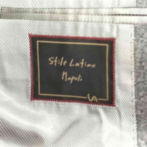 Stile Latino イタリア製 ウール ダブルブレスト テーラードジャケット スーツセットアップ メンズ 46