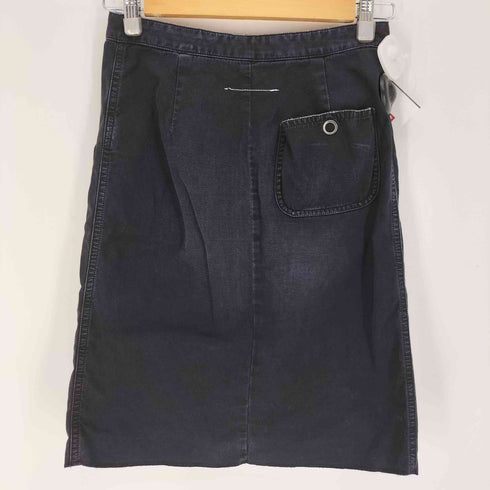 エムエムシックスメゾンマルタンマルジェラ MM6 Maison Martin Margiela 00S イタリア製 ここのえ期 本人期 比翼ジップアップ カーゴ ミニスカート レディース EUR:38