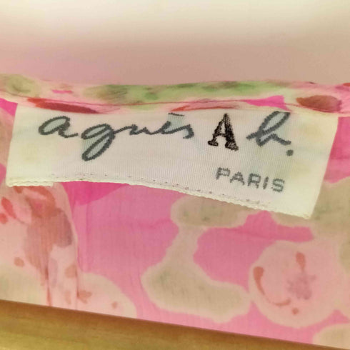 アニエスベー agnes b. 花柄 シアー ミニドレス レディース