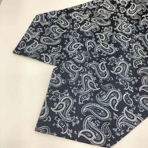 fabric by Italy シルク混 ペイズリーネクタイ メンズ