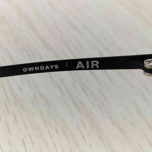 オンデーズ OWNDAYS AIR ブラックフレーム 伊達メガネ メンズ 52□17-140