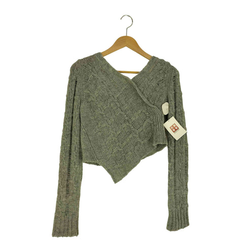 ザラ ZARA アシンメトリー ニットフーディ レディース import:S