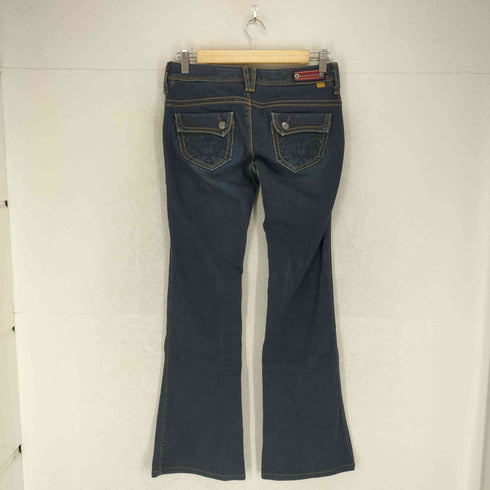 BRAPPERS バックポケット刺繍ローライズフレアデニムパンツ Y2K レディース 28