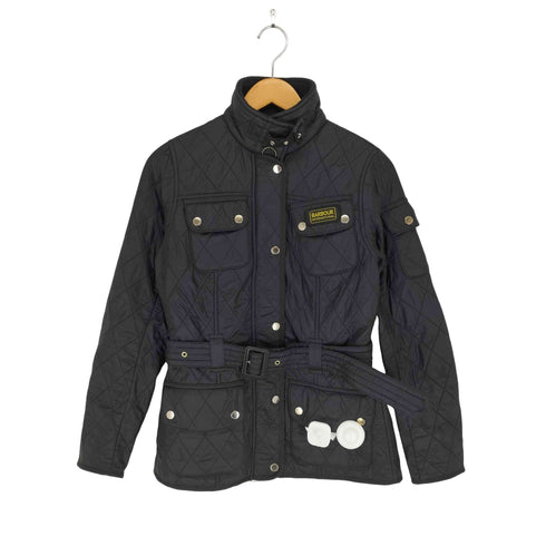 バブアー Barbour ベルト付キルティングジャケット レディース US 4