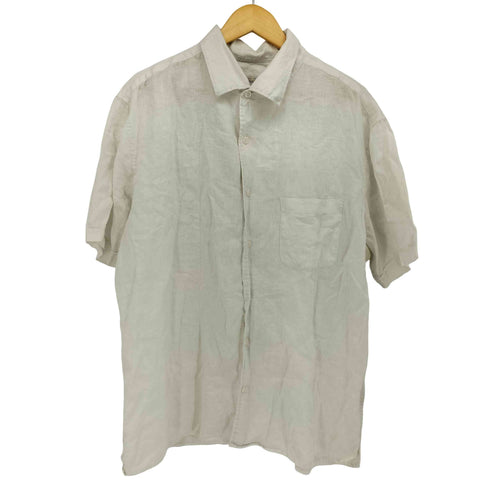 プロントウォモ PRONTO UOMO リネン レギュラカラー S/S シャツ メンズ import:XL