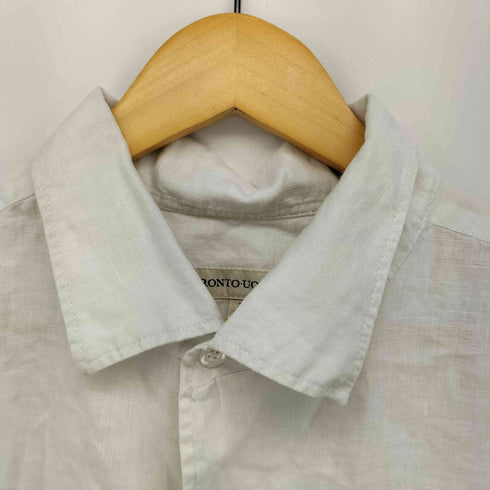 プロントウォモ PRONTO UOMO リネン レギュラカラー S/S シャツ メンズ import:XL