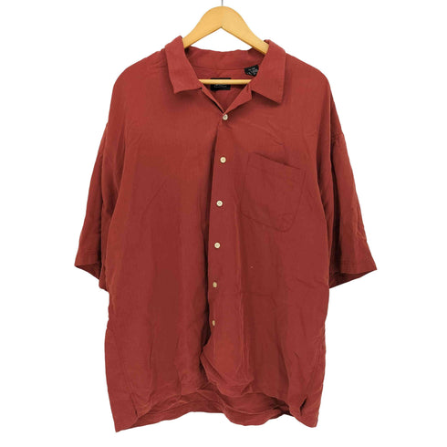 ハガークロージング HAGGAR レーヨン混 レギュラーカラー S/S シャツ メンズ import:XXL