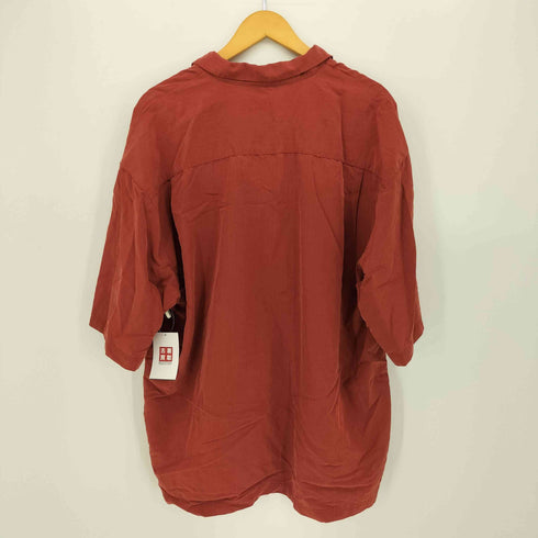 ハガークロージング HAGGAR レーヨン混 レギュラーカラー S/S シャツ メンズ import:XXL