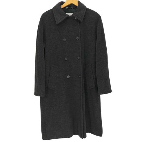 マレーラ MARELLA イタリア製 アンゴラ混 3B ダブルブレスト ウール チェスターコート レディース JPN:40