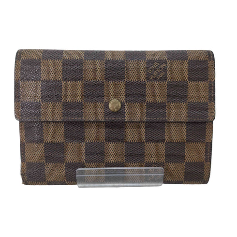 ルイヴィトン LOUIS VUITTON ポルト・トレゾール・エテュイ・パピエ_ダミエ・エベヌ_BRW レディース