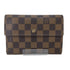 ルイヴィトン LOUIS VUITTON ポルト・トレゾール・エテュイ・パピエ_ダミエ・エベヌ_BRW レディース