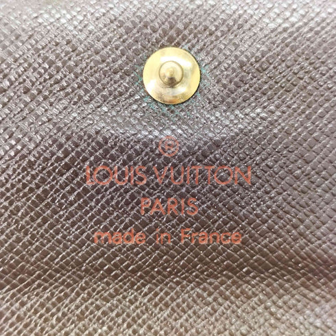 ルイヴィトン LOUIS VUITTON ポルト・トレゾール・エテュイ・パピエ_ダミエ・エベヌ_BRW レディース