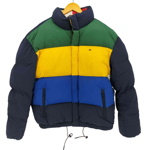 トミージーンズ tommy jeans マルチカラー ダウン ジャケット メンズ import:L