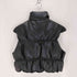 Attitude Makes style フェイクレザー クロップドダウンベスト レディース FREE