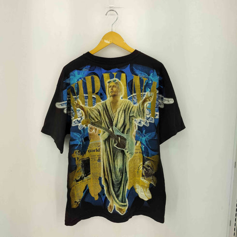WILD OATS 90s NIRVANA 両面 オーバープリント シングルステッチ 半袖Tシャツ メンズ XL