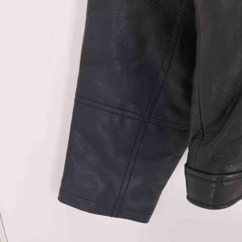 ZONE USA REAL LEATHER 本革 ジップデザインライダースジャケット メンズ JPN:L