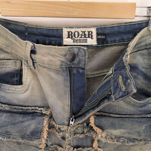 ロアー roar ROAR denim STACKED JEANS ウミヘビ フリンジデニム メンズ 34x33