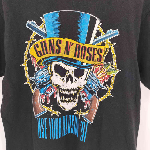 フルーツオブザルーム FRUIT OF THE LOOM 90s バンドプリント シングルステッチ クルーネック 半袖Tシャツ メンズ