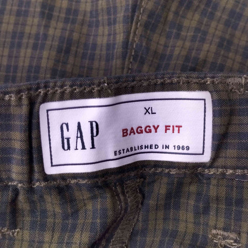 ギャップ Gap BAGGY FIT プレイド タック入りパンツ メンズ JPN:XL