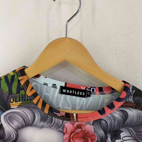 WHATLEES イラストプリント Tシャツ メンズ import:M
