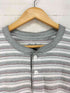 エディーバウアー Eddie Bauer ボーダー柄ヘンリーネックカットソー メンズ XL