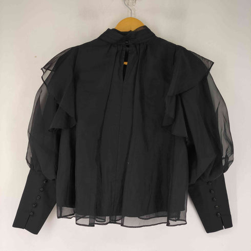 リリーブラウン Lily Brown オーガンザラッフルフリルボウブラウス レディース ONE SIZE