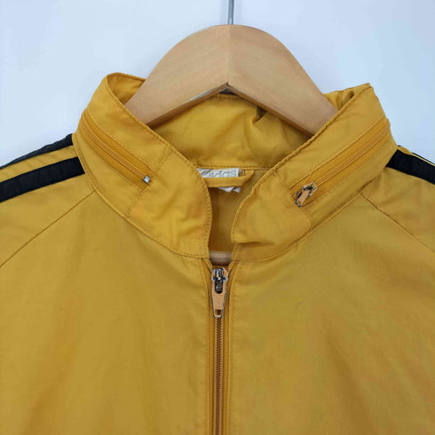 アディダス adidas 80s~90s 万国旗タグ トレフォイルロゴプリント スリーライン パッカブル 八の字ジップナイロンジャケット メンズ import:S