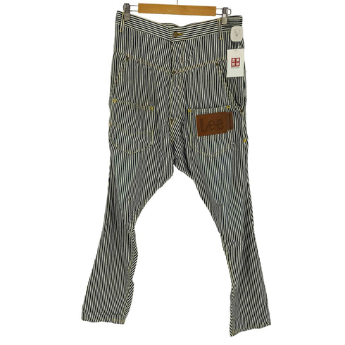 メルシーボークー mercibeaucoup ヒッコリー ストライプ サルエル パンツ レディース JPN:M