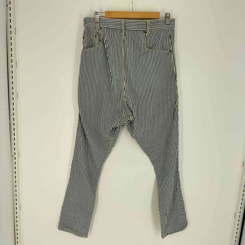 メルシーボークー mercibeaucoup ヒッコリー ストライプ サルエル パンツ レディース JPN:M