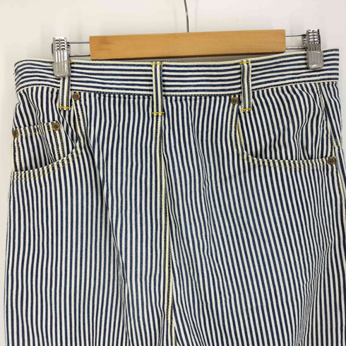 メルシーボークー mercibeaucoup ヒッコリー ストライプ サルエル パンツ レディース JPN:M