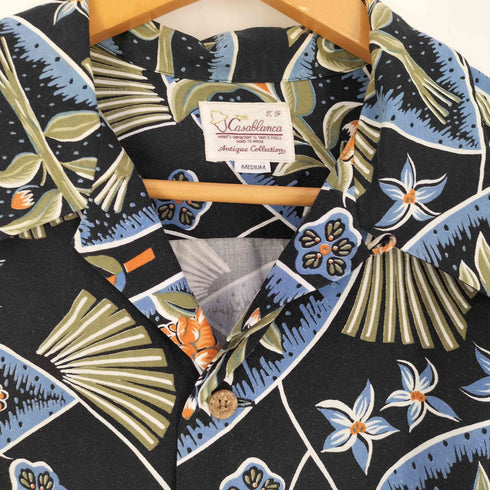 casablanca ANTIQUE COLLECTION 総柄 レーヨン オープンカラーシャツ メンズ JPN:M