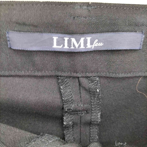 リミフゥ LIMI feu 23SS ウールギャバ 織り 変形 アシメジップ ウール スラックス レディース JPN:2