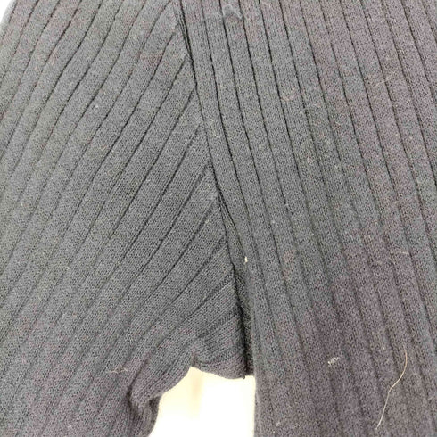 バーバリーブルーレーベル BURBERRY BLUE LABEL コットンナイロン Vネックニット レディース import:M