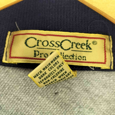 クロスクリーク CROSS CREEK 90S USA製 キャラクター刺繍 鹿の子ポロシャツ メンズ import:L